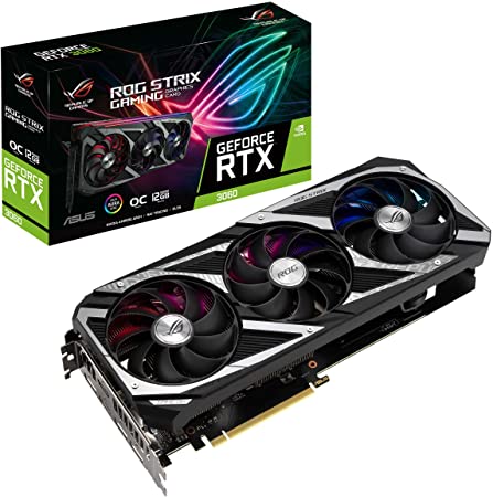 ASUS - ROG-STRIX-RTX3060-O12G-V2-GAMING - PCI Express 4.0 - NVIDIA - NVIDIA GeForce RTX 3060 - 12 GB - GDDR6 SDRAM