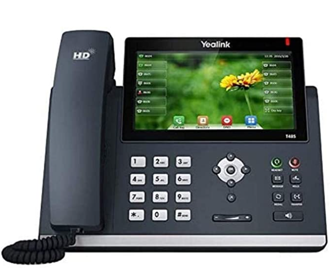T48S-/Yealink T48S IP, 16 líneas. Pantalla táctil a color de 7 pulgadas. USB 2.0, Gigabit Ethernet de doble puerto, PoE 802.3af, adaptador de corriente no incluido (SIP-T48S).