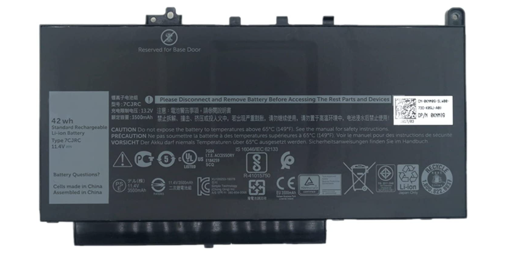 7cjrc 21 x 15-/batería de computadora portátil para Dell Latitude E7470 – E7270 11,4 V, 42 Wh