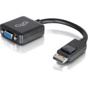 54323-C2G DisplayPort to VGA Adapter - Adapter Converter - M/F - DisplayPort/VGA for Notebook, Tablet, Monitor, Video Device - 8" - 1 x DisplayPort Male Digital Audio/Video - 1 x HD-15 Female VGA - Black