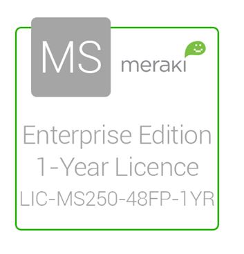 LIC-MS250-48FP-1YR-/LA CISCO MERAKI MS250-48FP LICS ENTERPRISE LICS AND SUP 1YR