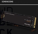 SN850 1TB-/WD_Black de 1 TB SN850 NVMe, Unidad de estado sólido SSD interna para juegos - Gen4 PCIe, M.2 2280, 3D NAND, Up to 7,000 MB/s