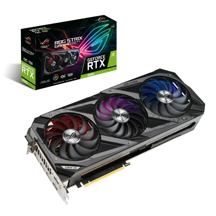 ASUS - ROG-STRIX-RTX3080-O10G-V2-GAMING - PCI Express 4.0 - NVIDIA - NVIDIA GeForce RTX 3080 - 11 GB - GDDR6X SDRAM - HDMI / DisplayPort