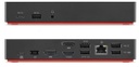 40ay0090us Lenovo ThinkPad Universal USB-C Dock - Estación de conexión - USB-C - HDMI, 2 x DP - GigE - 90 vatios - CRU - Estados Unidos - para ThinkPad P14s Gen 2; P15s Gen 2; X1 Titanium Yoga Gen 1; X13 Gen 2; X13 Yoga Gen 2