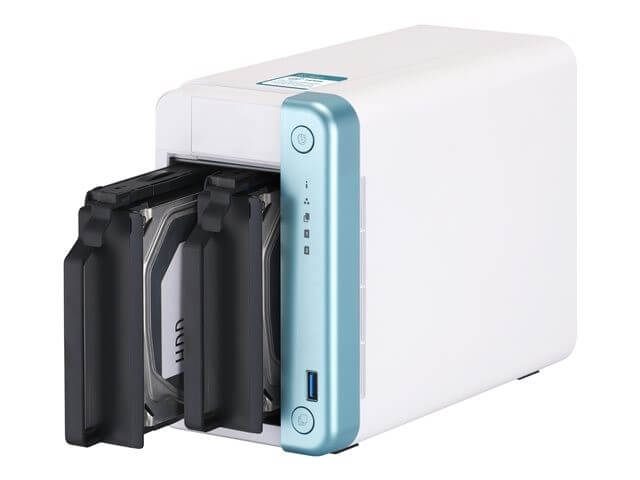 QNAP TS-251D - Servidor NAS - 2 compartimentos - SATA 6Gb/s - RAID 0, 1, JBOD - RAM 2 GB - Gigabit Ethernet - iSCSI support- TS-251D-2G-US