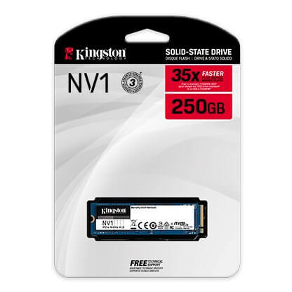 SNVS/250G Kingston NV1 - Unidad en estado sólido - 250 GB - interno - M.2 2280 - PCI Express 3.0 x4 (NVMe)