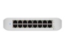 Ubiquiti UniFi Switch Lite USW-Lite-16-POE - Conmutador - Gestionado - 16 x 10/100/1000 (8 PoE+) - sobremesa, montaje en pared - PoE+ (45 W)