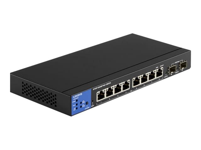 Linksys LGS310MPC - Conmutador - inteligente - 8 x 10/100/1000 (PoE+) + 2 x Gigabit SFP - sobremesa - PoE+ (110 W) - AC 100/240 V - Conforme a la TAA