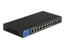 Linksys LGS310MPC - Conmutador - inteligente - 8 x 10/100/1000 (PoE+) + 2 x Gigabit SFP - sobremesa - PoE+ (110 W) - AC 100/240 V - Conforme a la TAA