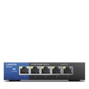 Linksys Business LGS105 - Conmutador - sin gestionar - 5 x 10/100/1000 - sobremesa - ca 100/230 V