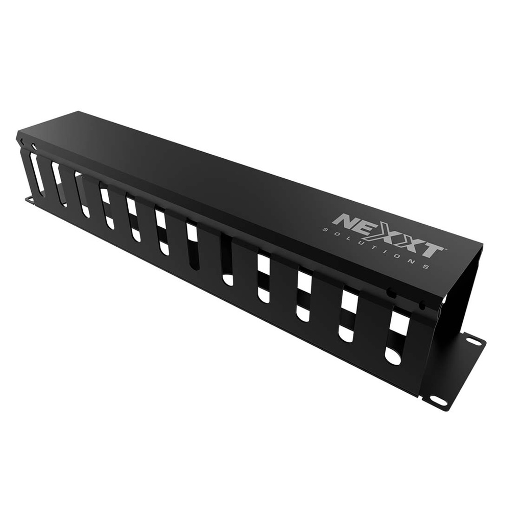 Nexxt Solutions Infrastructure - Rack cable management duct with cover - 19in 2U