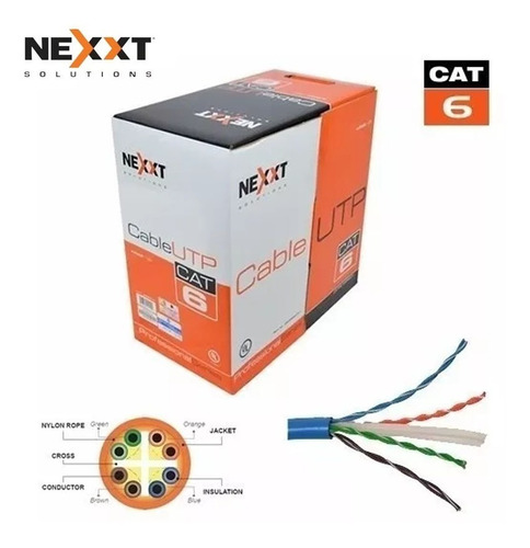 Nexxt Solutions Infrastructure - Bulk cable - UTP - 100 m - RJ-45 a  - Gray - Cat6 4P CM 100m