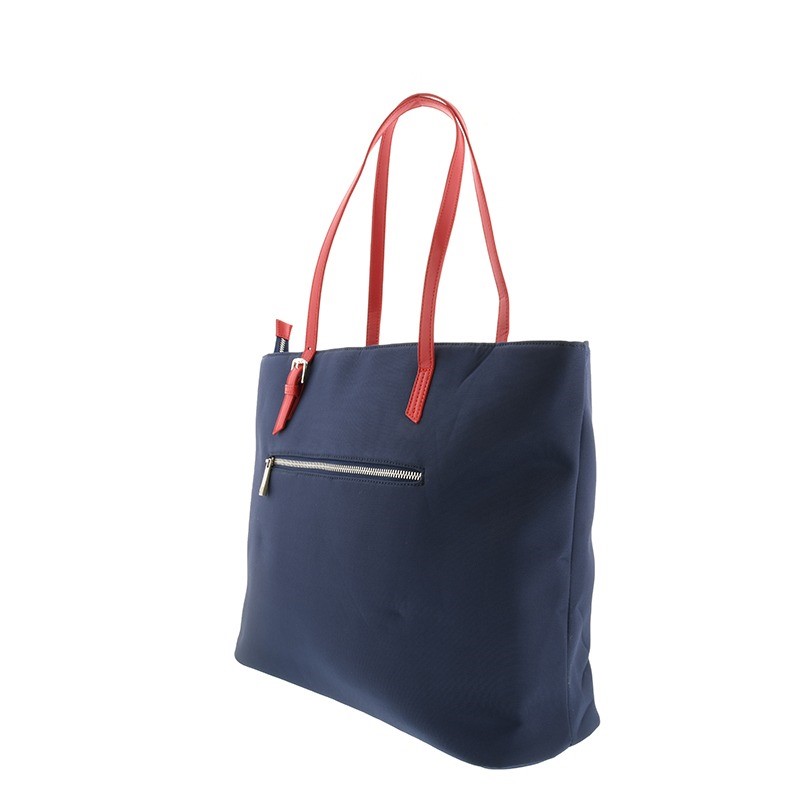xtb-510 bolsa color azul con tiras rojas