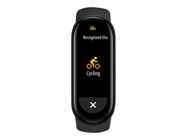 Xiaomi Mi Smart Band 6 - Rastreador de actividad con banda - TPU - negro - tamaño de la muñeca: 155-219 mm - pantalla luminosa 1.56" - Bluetooth - 12.8 g