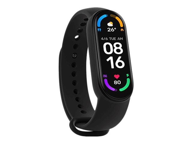 Xiaomi Mi Smart Band 6 - Rastreador de actividad con banda - TPU - negro - tamaño de la muñeca: 155-219 mm - pantalla luminosa 1.56" - Bluetooth - 12.8 g