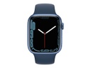 Apple Watch Series 7 (GPS) - 45 mm - aluminio azul - reloj inteligente con pulsera deportiva - fluoroelastómero - azul abismo - tamaño de la banda: Regular - 32 GB - Wi-Fi, Bluetooth - 38.8 g