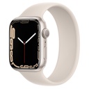 Apple Watch Series 7 (GPS) - 45 mm - starlight aluminum - reloj inteligente con pulsera deportiva - fluoroelastómero - estrellado - tamaño de la banda: Regular - 32 GB - Wi-Fi, Bluetooth - 38.8 g