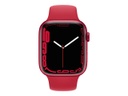 Apple Watch Series 7 (GPS) - (PRODUCT) RED - 45 mm - aluminio rojo - reloj inteligente con pulsera deportiva - fluoroelastómero - rojo - tamaño de la banda: Regular - 32 GB - Wi-Fi, Bluetooth - 38.8 g