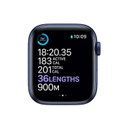 Apple Watch SE (GPS) - 44 mm - aluminio plateado - reloj inteligente con pulsera deportiva - fluoroelastómero - azul abismo - tamaño de la banda: Regular - 32 GB - Wi-Fi, Bluetooth - 36.2 g