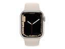 Apple Watch Series 7 (GPS) - 41 mm - starlight aluminum - reloj inteligente con pulsera deportiva - fluoroelastómero - estrellado - tamaño de la banda: Regular - 32 GB - Wi-Fi, Bluetooth - 32 g