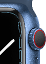 Apple Watch Series 7 (GPS) - 41 mm - aluminio azul - reloj inteligente con pulsera deportiva - fluoroelastómero - azul abismo - tamaño de la banda: Regular - 32 GB - Wi-Fi, Bluetooth - 32 g