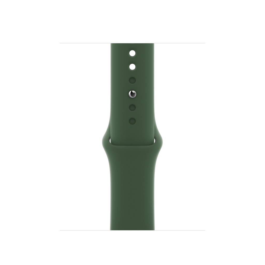 Apple Watch Series 7 (GPS) - 41 mm - green aluminum - reloj inteligente con pulsera deportiva - fluoroelastómero - clover - tamaño de la banda: Regular - 32 GB - Wi-Fi, Bluetooth - 32 g