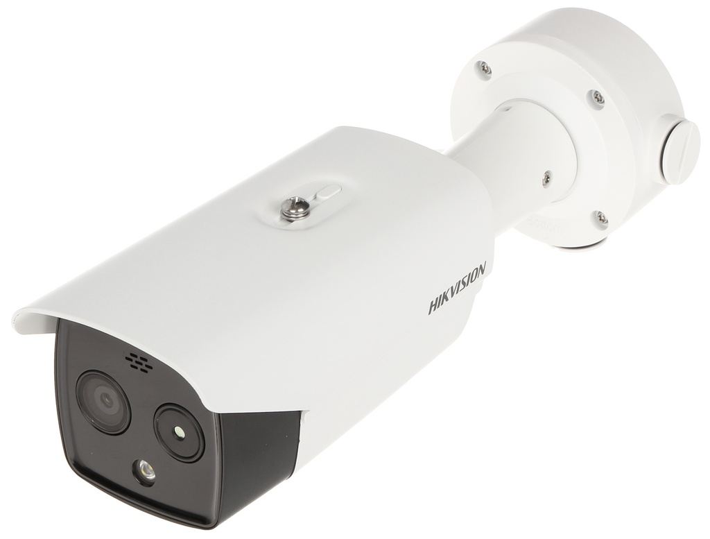 Hikvision DeepinView Thermal & Optical Network Bullet Camera DS-2TD2617-10/PA - Cámara de videovigilancia de red/térmica - color (Día y noche) - 2688 x 1520 (óptico) / 160 x 120 (térmico) - focal fijado - audio - compuesto - LAN 10/100 - MJPEG, H.264, H.265 - CC 12 V/PoE Clase 3