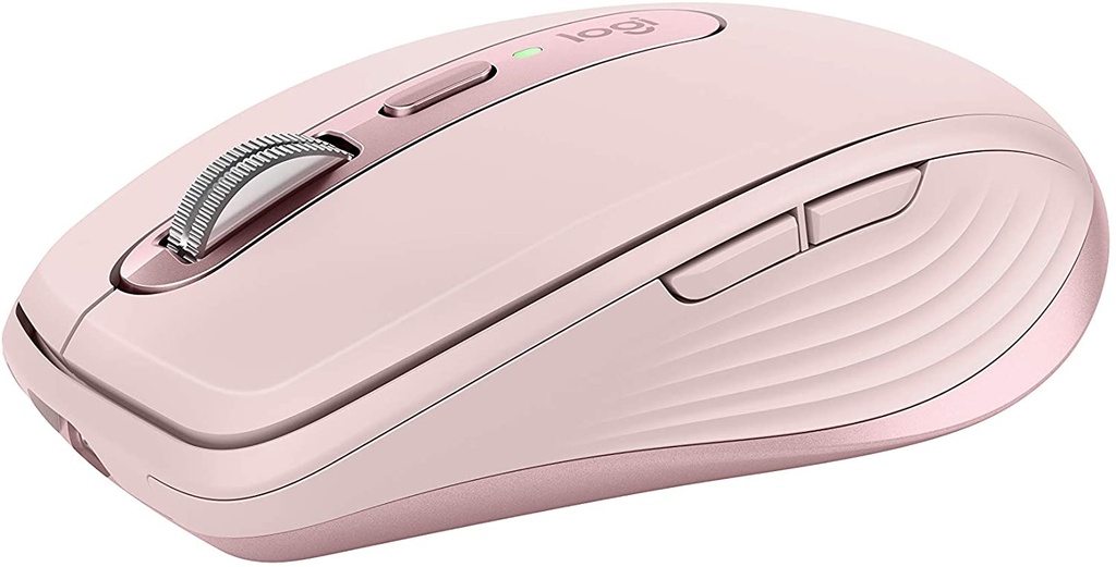 Logitech MX Anywhere 3 - Ratón - laser - 6 botones - inalámbrico - Bluetooth, 2.4 GHz - receptor inalámbrico USB - rosa