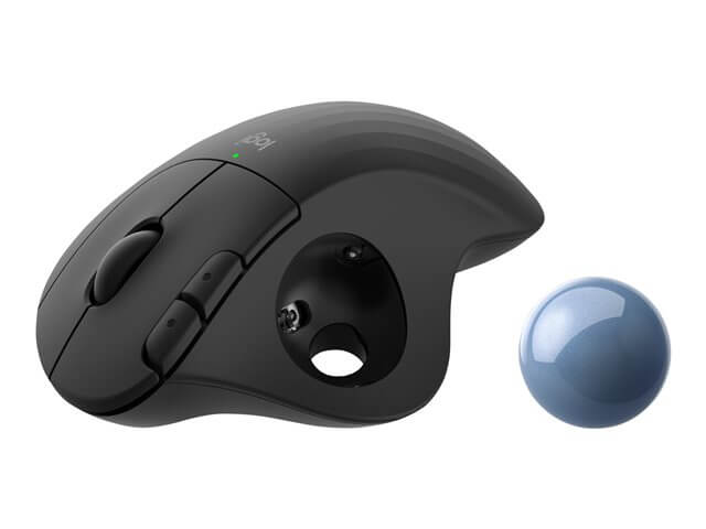 Logitech ERGO M575 - Bola de seguimiento - inalámbrico - 2.4 GHz, Bluetooth 5.0 LE - receptor inalámbrico USB - grafito