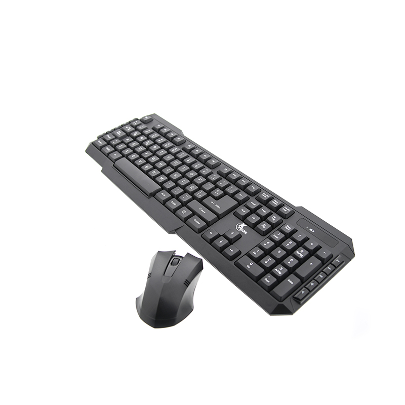 Xtech - Keyboard and mouse set - Wireless - Spanish - USB / 2.4 GHz - Black - Multimedia XTK-309S