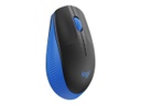 Logitech M190 - Ratón - óptico - 3 botones - inalámbrico - receptor inalámbrico USB - azul