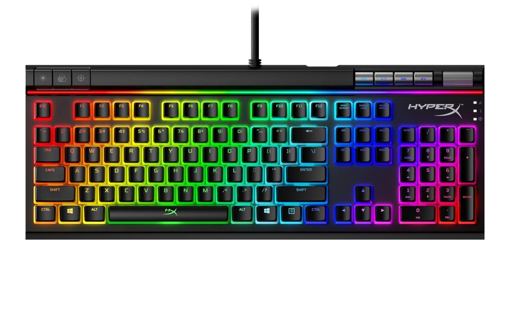 HyperX - Keyboard - Wired - English - USB - Ergonomic Design - All black