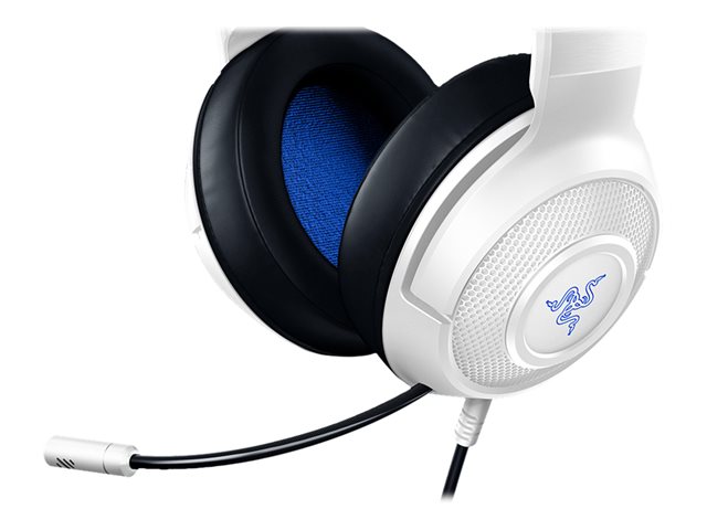 Razer Kraken X for PlayStation - Auricular - tamaño completo - cableado - conector de 3,5 mm - blanco