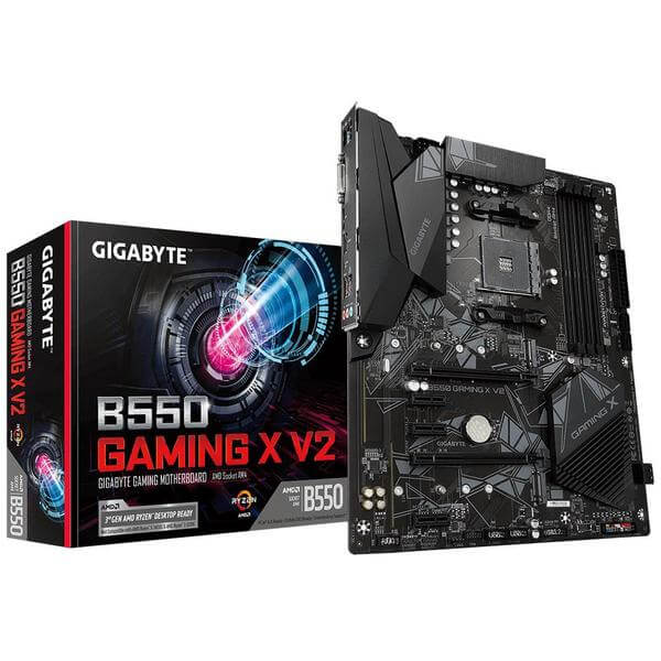 Gigabyte B550 GAMING X V2 - 1.0 - placa base - ATX - Socket AM4 - AMD B550 - USB-C Gen1, USB 3.2 Gen 1, USB 3.2 Gen 2 - Gigabit LAN (B550GAMINGXV2)