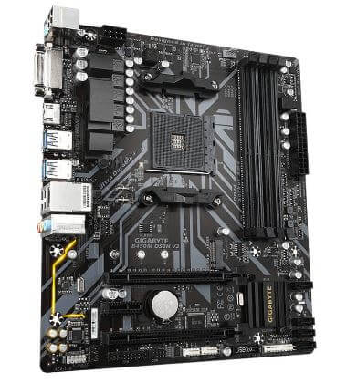 Gigabyte B450M DS3H - 1.0 - placa base - micro ATX - Socket AM4 - AMD B450 - USB 3.1 Gen 1 - Gigabit LAN - Tarjeta gráfica (B450M-DS3H-V2)