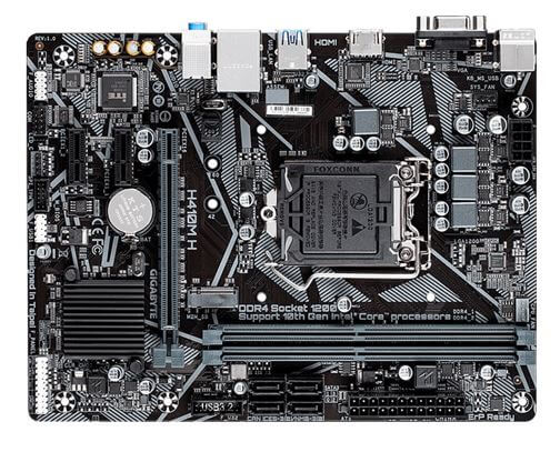 Gigabyte - H410M H - Motherboard - Micro ATX - LGA1200 Socket - Intel H470 - para Celeron / para Core i3 / para Core i5 / para Core i7 / para Core i9 - Intel HD Graphics - None