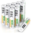 B00EV1D7MC-EBL 12 cuentas pilas AAA recargables hogar batería básica 800 mAh con caja de almacenamiento portátil