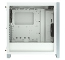 CORSAIR 4000D - Torre - ATX - panel lateral con ventana (cristal templado) - sin fuente de alimentación (ATX) - blanco - USB/Audio- (CC-9011199-WW)