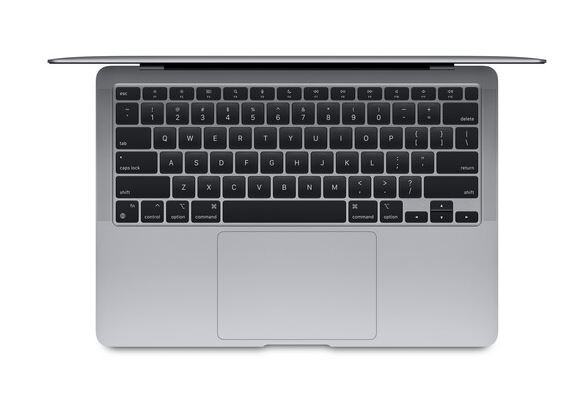 Apple MacBook Air with Retina display - M1 - 8 GB RAM - 512 GB SSD - 13.3" IPS 2560 x 1600 (WQXGA) - M1 8-core GPU - Bluetooth, Wi-Fi 6 - gris espacio - kbd: EE. UU- (MGN73LL/A)
