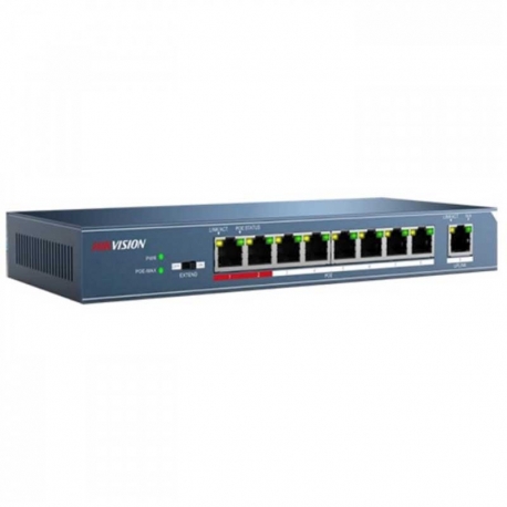 DS3E0109PE-Switch 8 puertos PoE Hikvision
