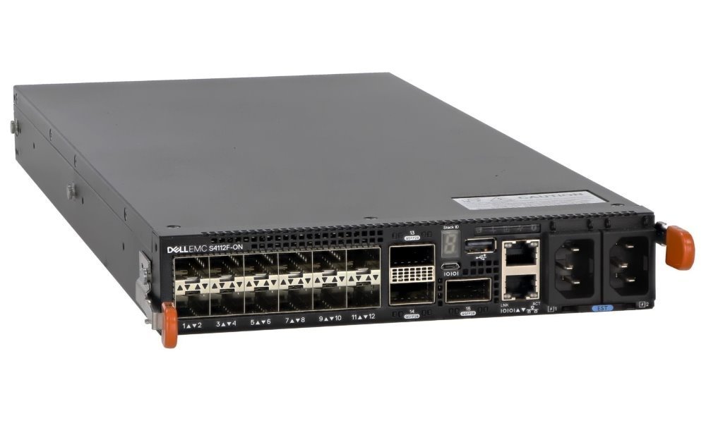 Dell EMC Swich S4112F - 12X10gb BE +3X100bge QSFP28, Fan to IO,2XAC PSU, NO.