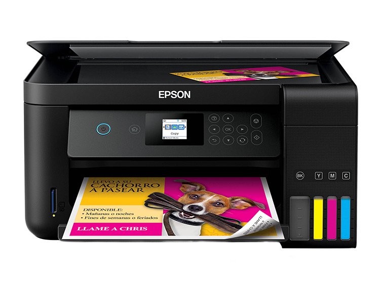 Epson EcoTank L4160 - Impresora multifunción - color - chorro de tinta - rellenable - A4 (210 x 297 mm), Letter A (216 x 279 mm) (original) - A4/Legal (material) - hasta 7.7 ppm (copiando) - hasta 10.5 ppm (impresión) - 100 hojas - USB 2.0, Wi-Fi(n)