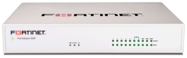 FortiGate 60F - Security appliance - with 1 year 24x7 FortiCare and FortiGuard Unified (UTM) Protection - 10 GigE - desktop