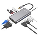 CB02605 -ADAPTADOR MOKIN 10EN1 USB C A HDMI/VGA/RJ45/HDMISD/AUDIO