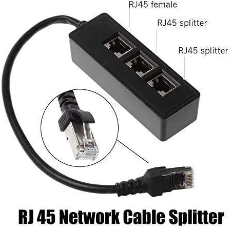 Adaptador de red RJ45 de 1 a 2 puertos Ethernet, RJ45 1 macho a 2 hembras LAN Ethernet Splitter