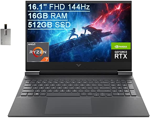 HP Victus - Notebook - 15.6" - AMD Ryzen 7 5800H - 16 GB - 512 GB SSD - RX6500M - Microsoft Windows - 1-year warranty - 15-fb0114la