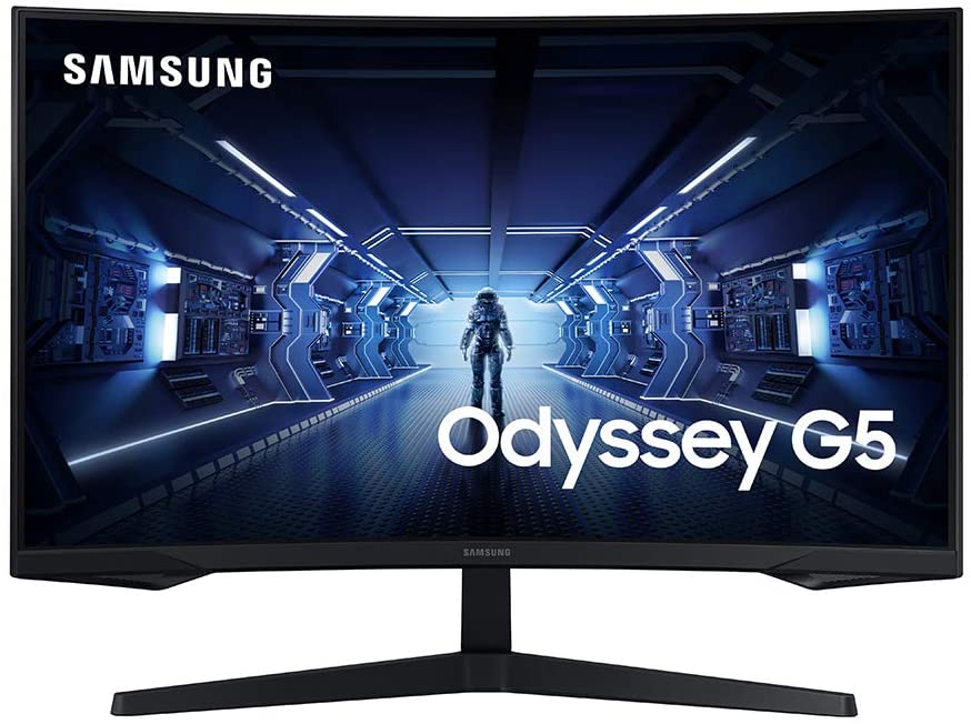 Samsung Odyssey G5 C34G55TWWN - G55T Series - monitor LED - curvado - 34" - 3440 x 1440 UWQHD @ 165 Hz - VA - 250 cd/m² - 2500:1 - HDR10 - 1 ms - HDMI, DisplayPort - negro