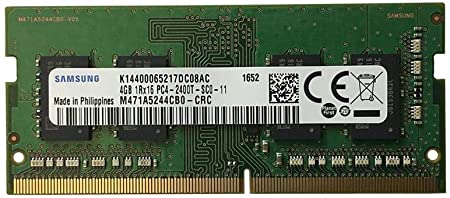Samsung 4 GB PC4 – 19200 DDR4 – 2400 MHz Non-ECC unbuffered CL17 260-pin módulo de memoria SODIMM MFR P/N m471 a5244cb0-crc