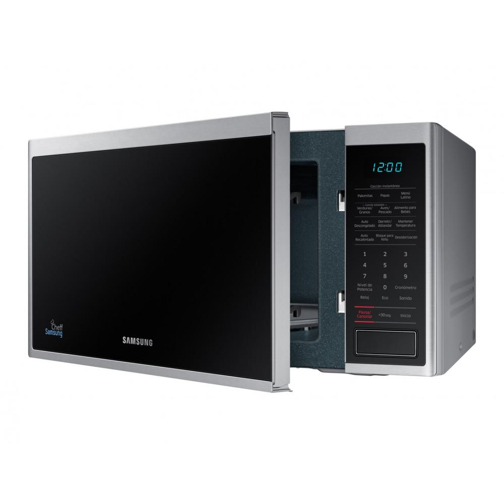 Samsung - Microondas - MS40J5133CT/AP - Plateado - Puerta acero inoxidable  -  Interior en esmaltado cerámico 