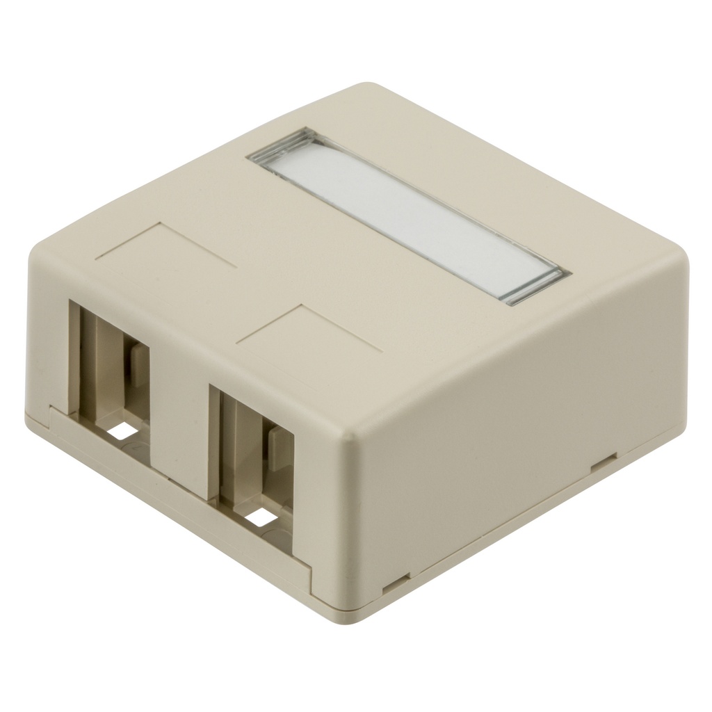 ISB2OW - HUBBELL CAJA SUPERFICIAL 2 PUERTOS CREMA